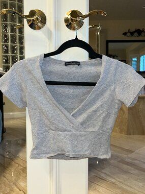 Brandy Melville V-Neck Crop Top